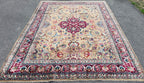 VINTAGE PERSIAN TABRIZ HAND KNOTTED RUG WITH CARTOUCHE, 9.7 x 12.5 (292cm x 378cm)