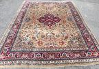 VINTAGE PERSIAN TABRIZ HAND KNOTTED RUG WITH CARTOUCHE, 9.7 x 12.5 (292cm x 378cm)