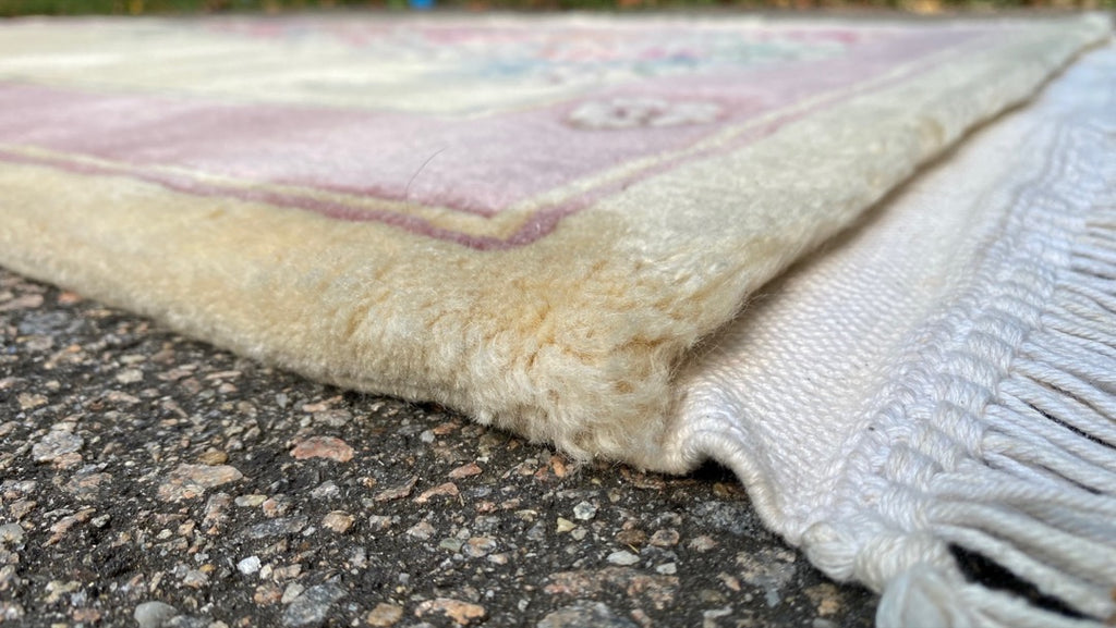 EXTRA LONG, NEW ART DECO HAND KNOTTED 90 LINE RUNNER, 2.6 x 20.0 (76cm x 508cm)