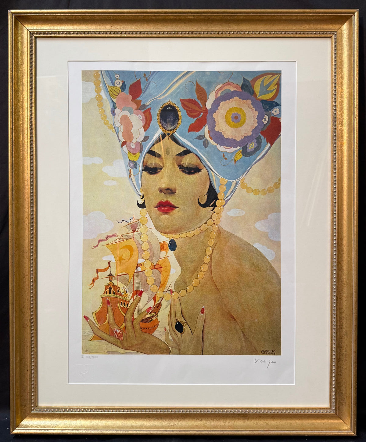 ALBERTO VARGAS (1896-1982) HAND SIGNED, LIMITED EDITION LITHOGRAPH TITLED SCHEHERAZADE, 27.5IN x 33.5IN (70cm x 85cm)