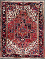 VINTAGE PERSIAN HERIZ HAND KNOTTED RUG, 8.8 x 11.2 (264cm x 340cm)