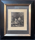 REMBRANDT VAN RIJN (1606-1669) ETCHING AND DRYPOINT TITLED THE FLIGHT INTO EGYPT BY NIGHT, 11IN x 13IN (28cm x 33cm)