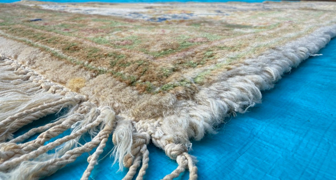 EXTRA-LONG PERSIAN KERMAN HAND KNOTTED RUNNER WITH 175+ KPSI, 3.0 x 17.10 (91cm x 544cm)