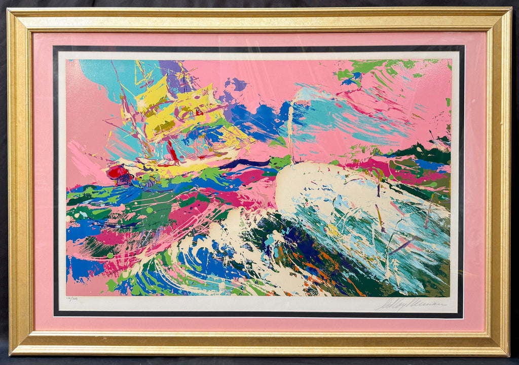 LEROY NEIMAN (1921-2012) ORIGINAL, LIMITED EDITION, HAND SIGNED, SILKSCREEN SERIGRAPH TITLED ASSAULTING THE PEQUOD WITH COA, 27.5IN X 39.5IN (70cm x 100cm)