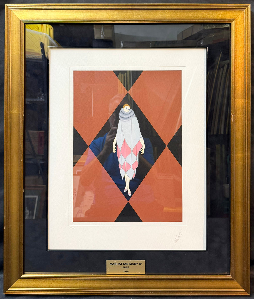 ERTE (1892-1990) HAND-SIGNED, LIMITED EDITION SERIGRAPH TITLED MANHATTAN MARY IV, 25IN x 29.5IN (64cm x 75cm)