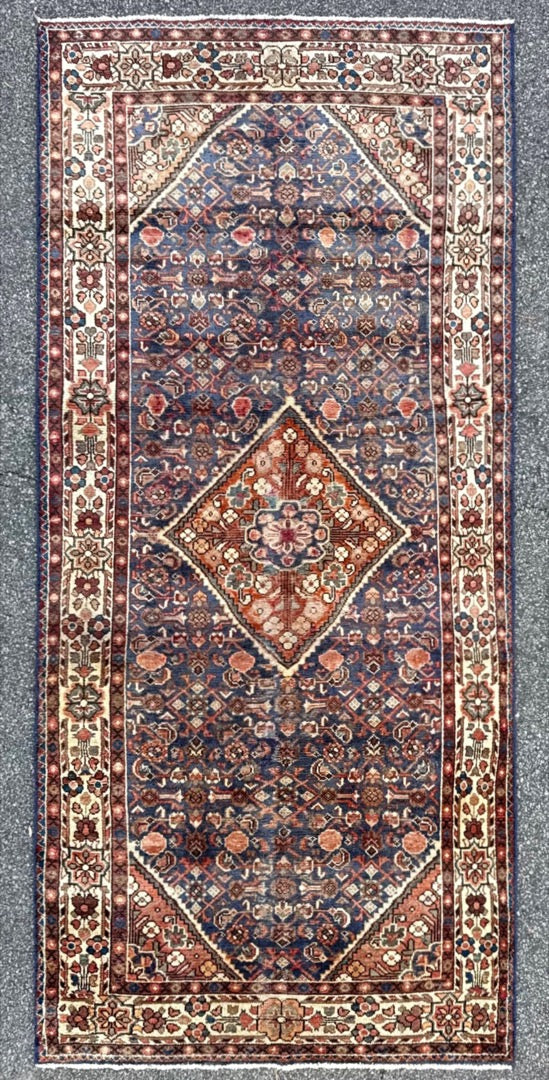 ANTIQUE PERSIAN HERIZ HAND KNOTTED RUG, 4.7 x 10.3 (140cm x 312cm)