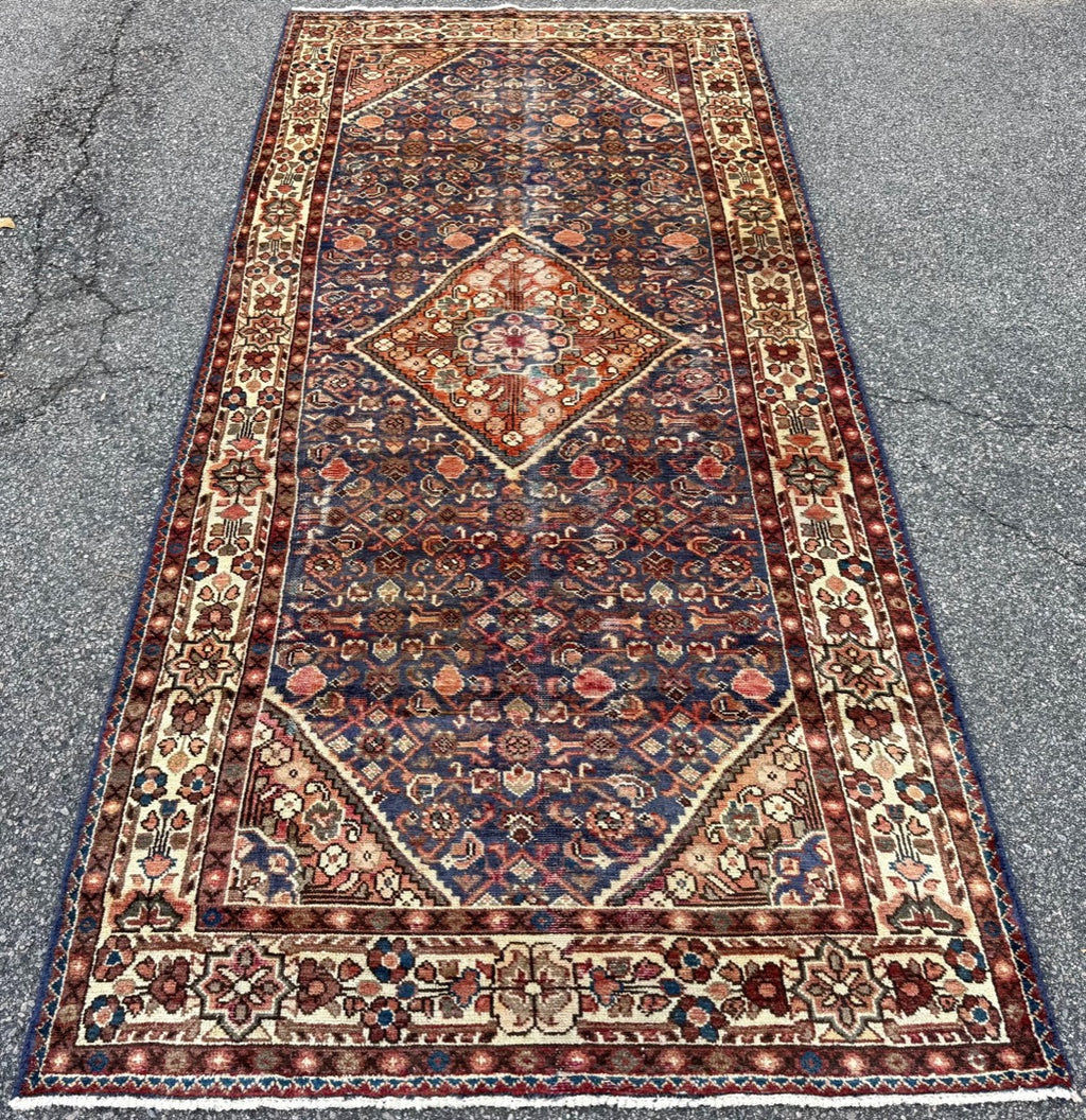 ANTIQUE PERSIAN HERIZ HAND KNOTTED RUG, 4.7 x 10.3 (140cm x 312cm)