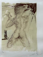 SALVADOR DALI (1904-1989) HAND SIGNED, LIMITED-EDITION LITHOGRAPH TITLED LE PECHEUR WITH COA, 24IN x 30IN (61cm x 76cm)