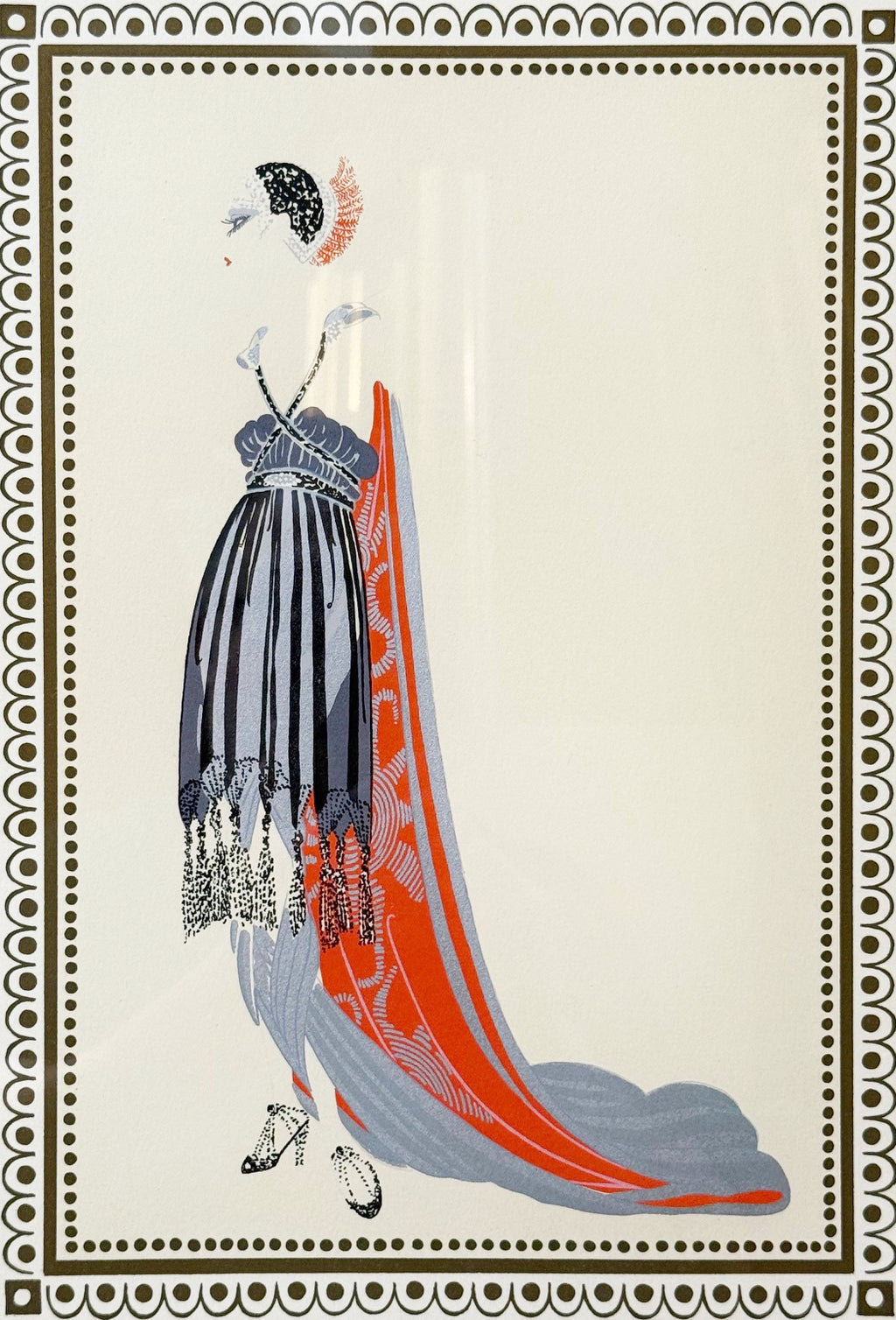 ROMAIN DE TIRTOFF, OR ERTE (1892-1990) SEDUCTRESS, HAND SIGNED ART DECO COLOR LITHOGRAPH, 1979, EDITION 292/300, 27IN x 32IN (69cm x 81cm)