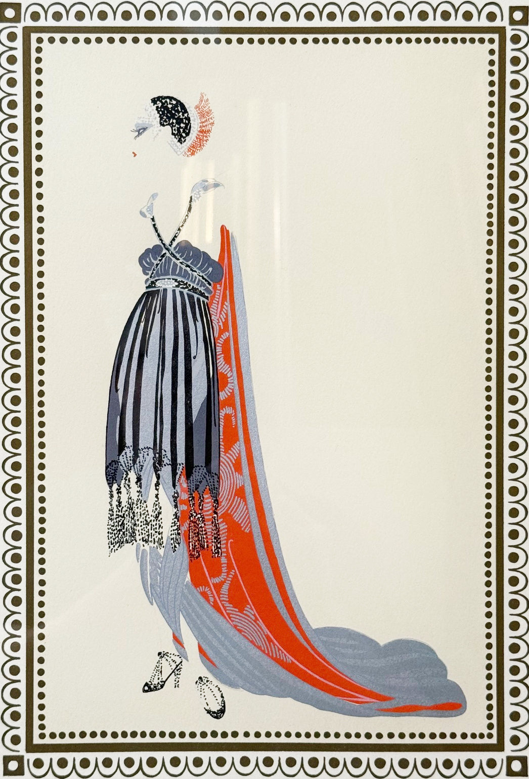 ROMAIN DE TIRTOFF, OR ERTE (1892-1990) SEDUCTRESS, HAND SIGNED ART DECO COLOR LITHOGRAPH, 1979, EDITION 292/300, 27IN x 32IN (69cm x 81cm)