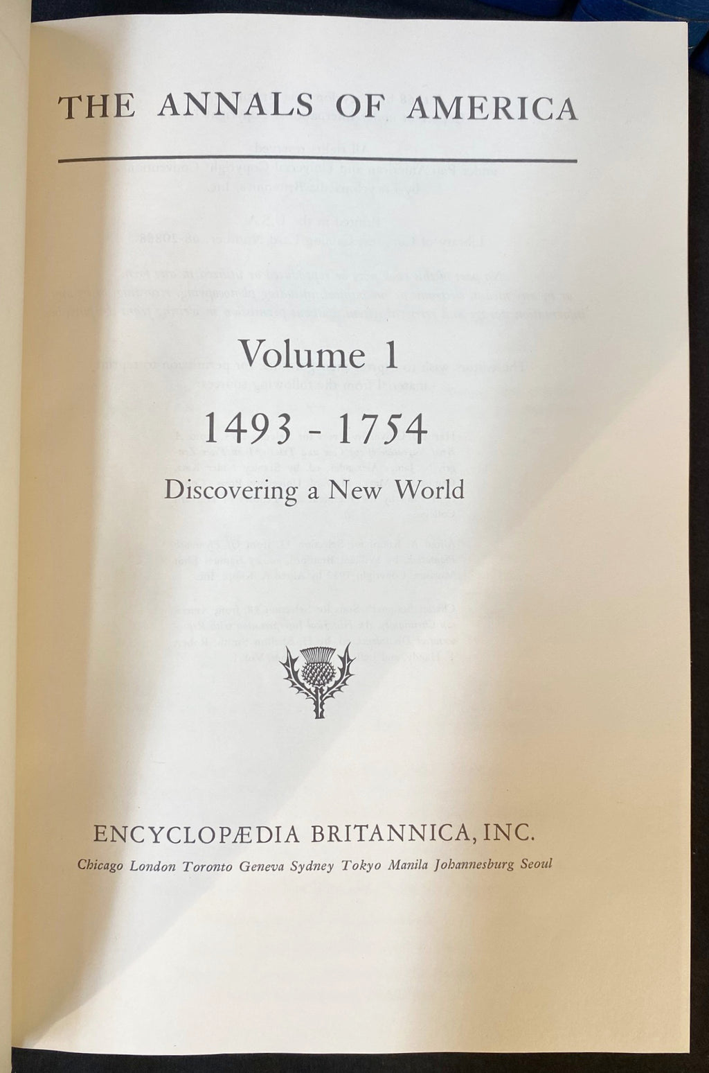 THE ANNALS OF AMERICA, 21 VOLUMES, 1968