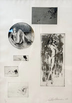 LEROY NEIMAN (1921-2012) SIX NUDES, HAND SIGNED, LIMITED-EDITION ETCHING WITH COA, 28.5IN x 37.5IN (72cm x 95cm)