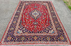 VINTAGE PERSIAN KASHAN HAND KNOTTED RUG, 8.0 x 11.4 (244cm x 345cm)