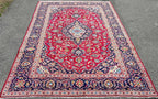 VINTAGE PERSIAN KASHAN HAND KNOTTED RUG, 8.0 x 11.4 (244cm x 345cm)