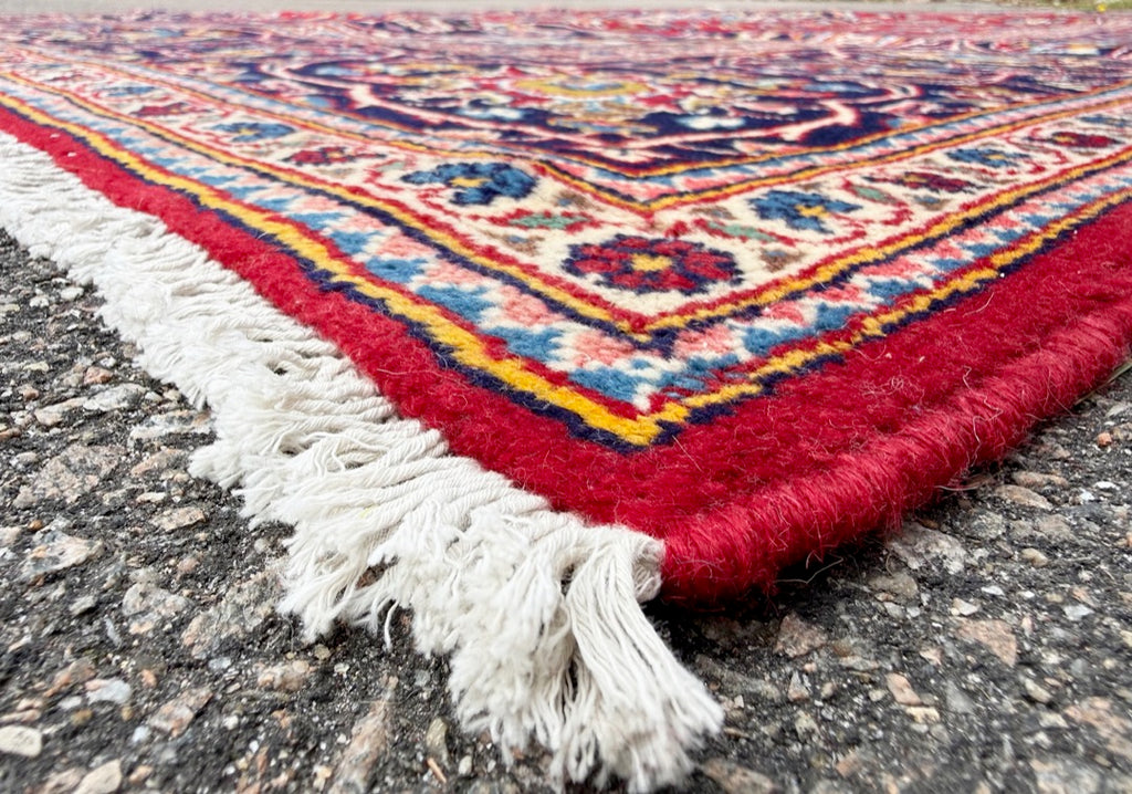 VINTAGE PERSIAN KASHAN HAND KNOTTED RUG, 8.0 x 11.4 (244cm x 345cm)