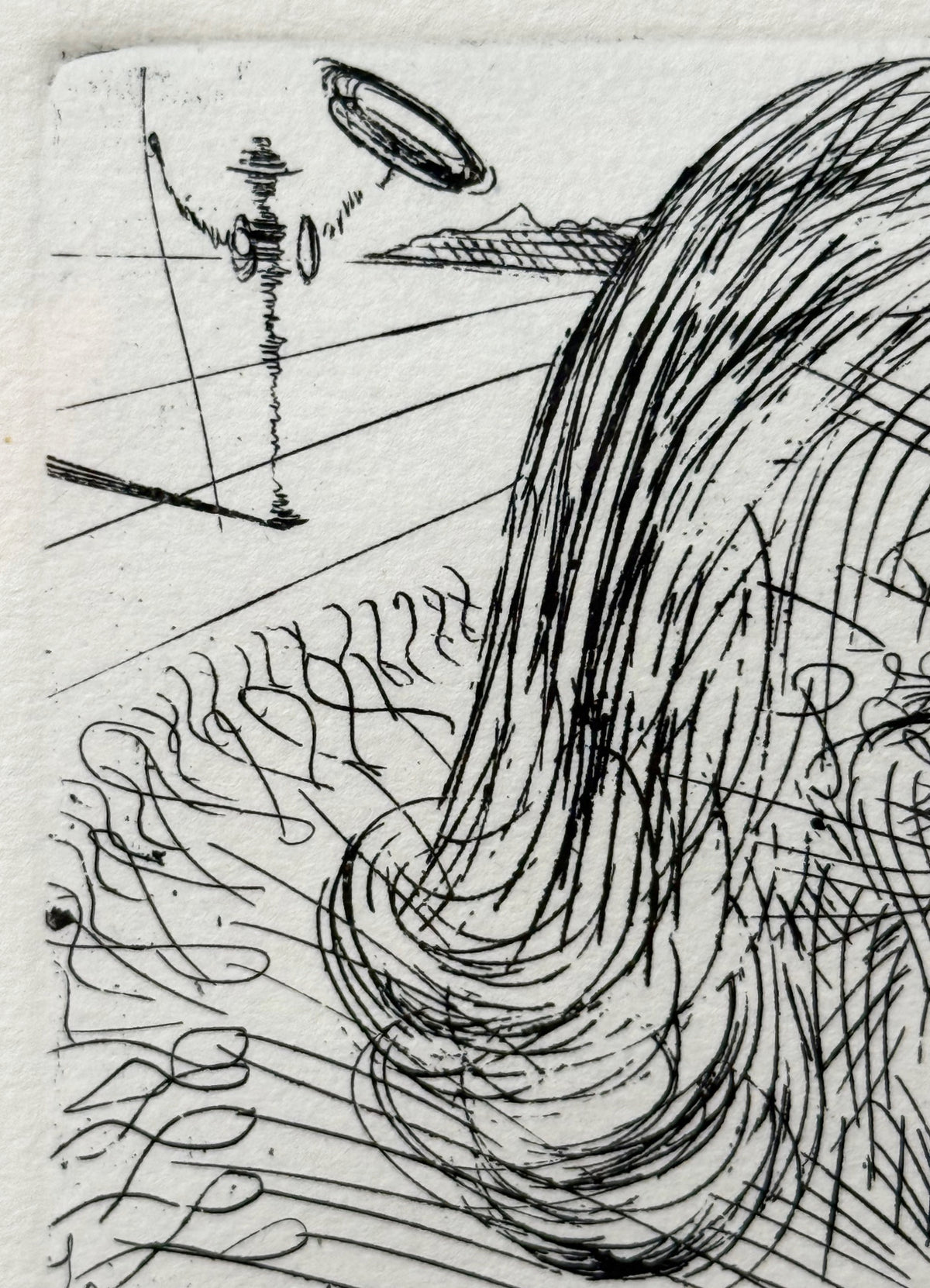 SALVADOR DALI (1904-1989) ORIGINAL ETCHING TITLED CERVANTES WITH COA, 14.75IN x 16.75IN (37.5cm x 42.5cm)