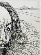 SALVADOR DALI (1904-1989) ORIGINAL ETCHING TITLED CERVANTES WITH COA, 14.75IN x 16.75IN (37.5cm x 42.5cm)