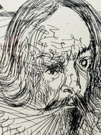 SALVADOR DALI (1904-1989) ORIGINAL ETCHING TITLED CERVANTES WITH COA, 14.75IN x 16.75IN (37.5cm x 42.5cm)
