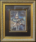 MARC CHAGALL (1887-1985) HAND SIGNED LITHOGRAPH TITLED LE CLOWN MUSCIEN, 18IN x 21IN WITH COA (46cm x 53cm)