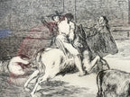 FRANCISCO JOSE DE GOYA Y LUCIENTES (1746-1828) ETCHING TITLED THE CELEBRATED PICADOR, 15IN x 19.25IN (38.1cm x 48.9cm)