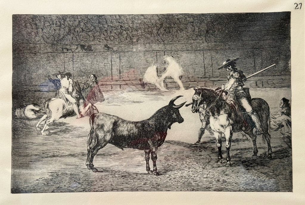 FRANCISCO JOSE DE GOYA Y LUCIENTES (1746-1828) ETCHING TITLED THE CELEBRATED PICADOR, 15IN x 19.25IN (38.1cm x 48.9cm)