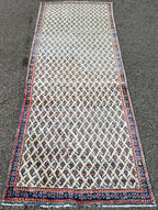 VINTAGE PERSIAN SARABAND MIR HAND KNOTTED RUNNER, 3.10 x 10.0 (117cm x 305cm)