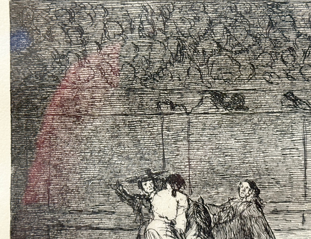 FRANCISCO JOSE DE GOYA Y LUCIENTES (1746-1828) ETCHING TITLED THE CELEBRATED PICADOR, 15IN x 19.25IN (38.1cm x 48.9cm)