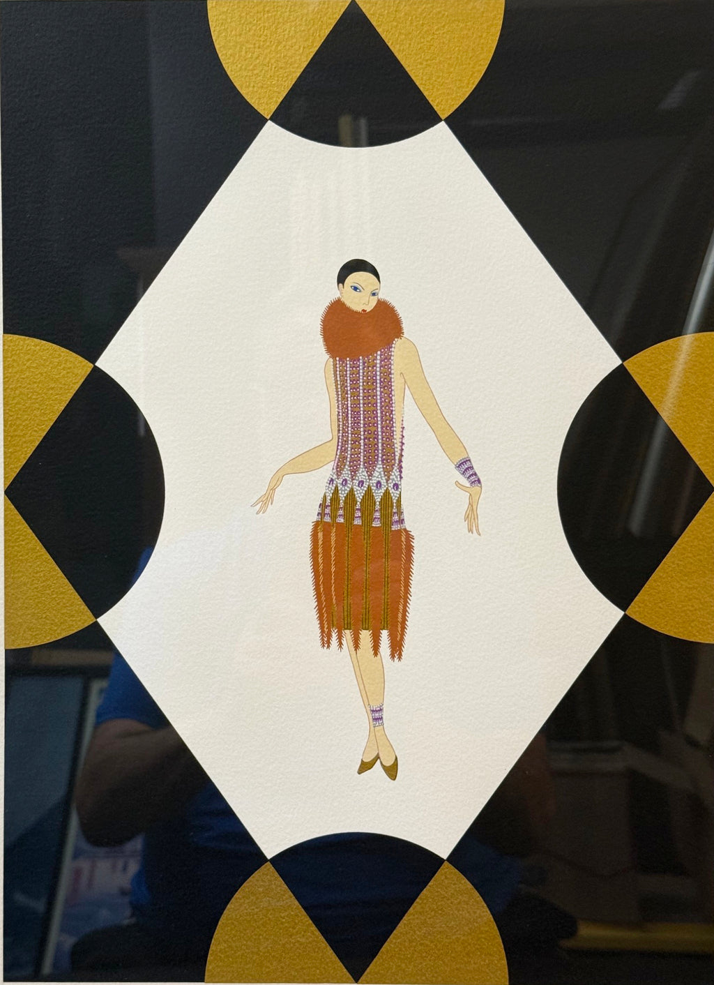 ERTE (1892-1990) HAND-SIGNED, LIMITED EDITION SERIGRAPH TITLED MANHATTAN MARY V, 25IN x 29.5IN (64cm x 75cm)
