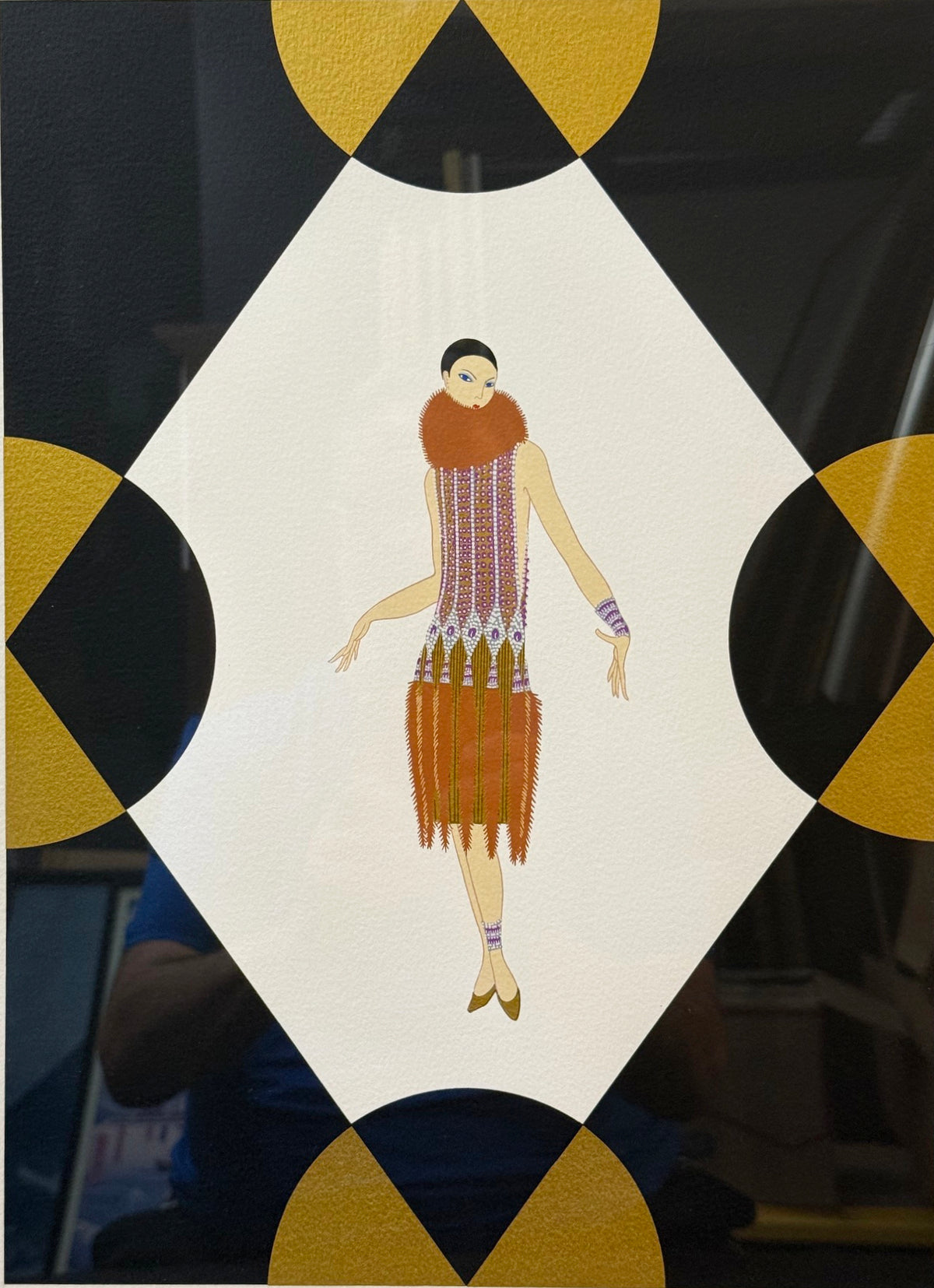 ERTE (1892-1990) HAND-SIGNED, LIMITED EDITION SERIGRAPH TITLED MANHATTAN MARY V, 25IN x 29.5IN (64cm x 75cm)