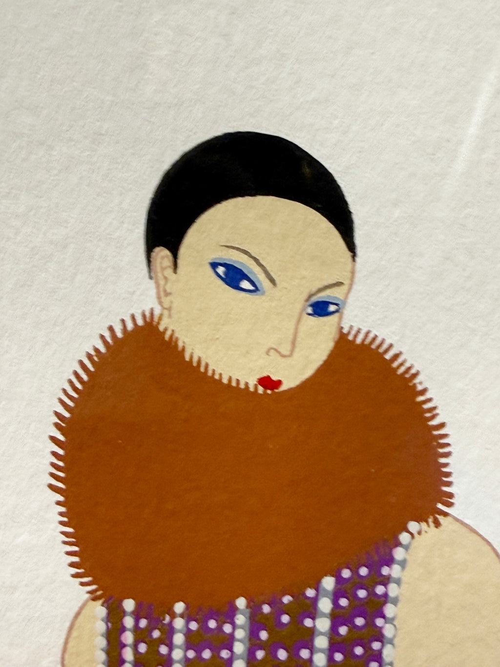 ERTE (1892-1990) HAND-SIGNED, LIMITED EDITION SERIGRAPH TITLED MANHATTAN MARY V, 25IN x 29.5IN (64cm x 75cm)