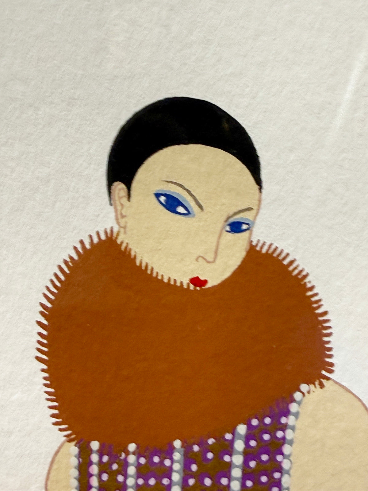 ERTE (1892-1990) HAND-SIGNED, LIMITED EDITION SERIGRAPH TITLED MANHATTAN MARY V, 25IN x 29.5IN (64cm x 75cm)