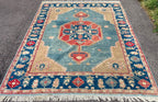 CAUCASIAN KAZAK HAND KNOTTED RUG, 8.5 x 9.9 (257cm x 297cm)