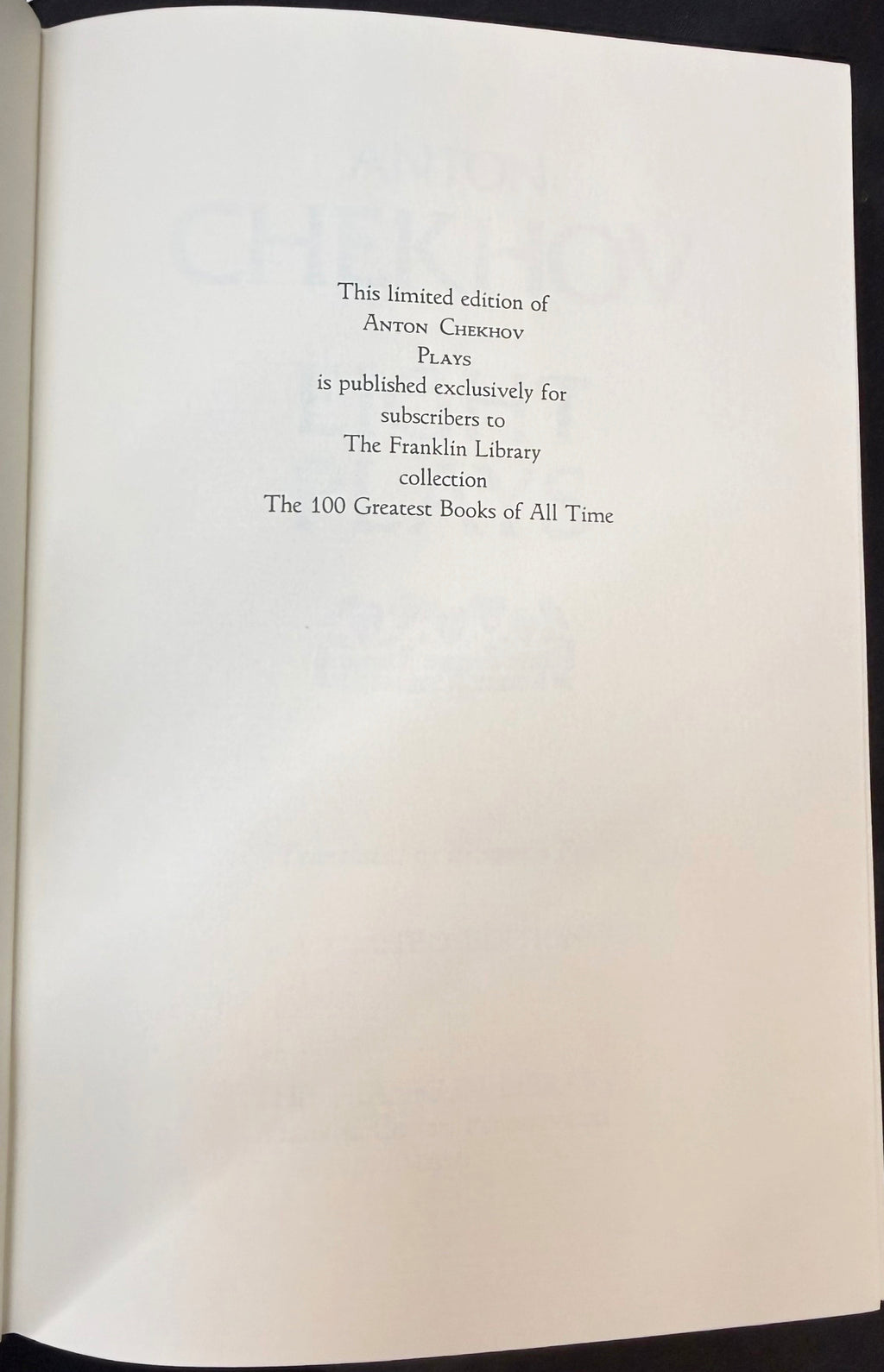 FRANKLIN LIBRARY 100 GREATEST BOOKS OF ALL TIME, PLAYS AND TALES, 11 VOLUMES