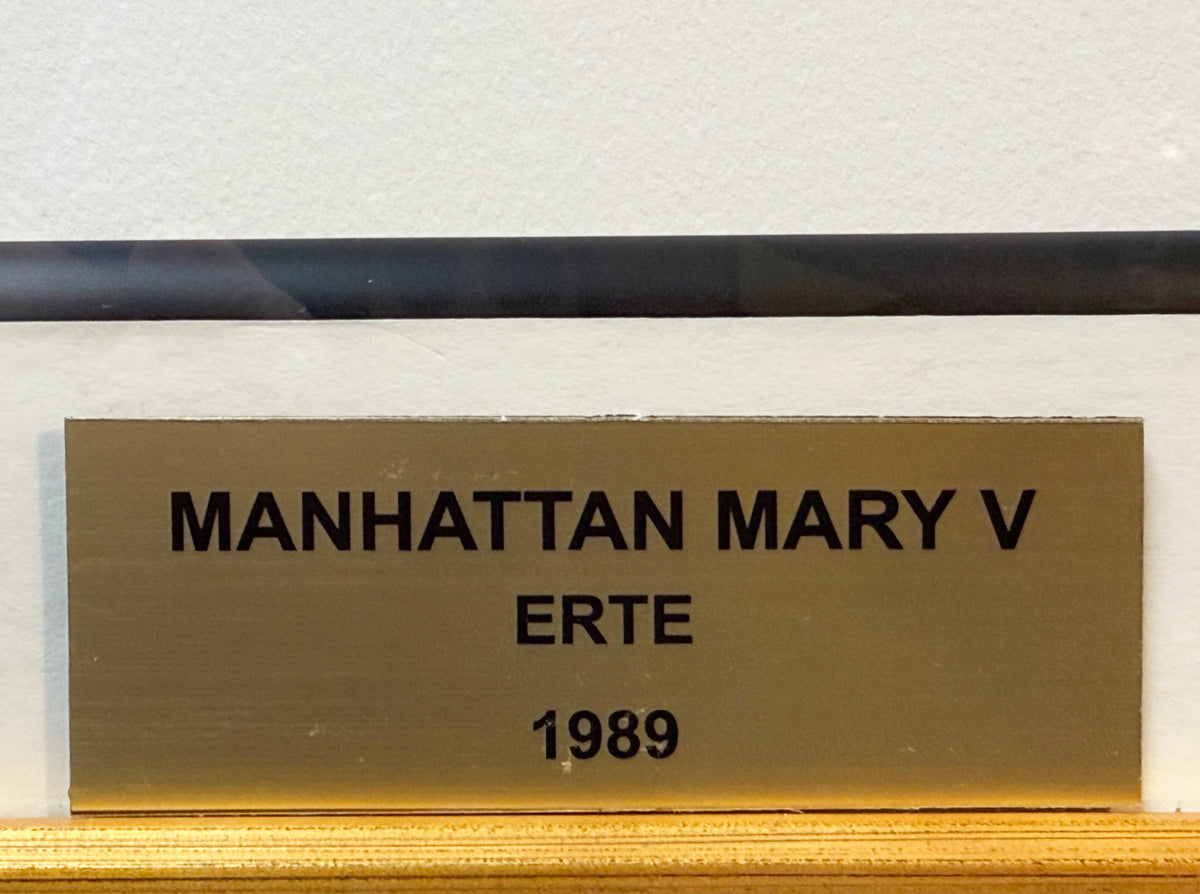 ERTE (1892-1990) HAND-SIGNED, LIMITED EDITION SERIGRAPH TITLED MANHATTAN MARY V, 25IN x 29.5IN (64cm x 75cm)