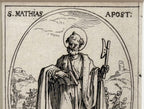 JACQUES CALLOT (1592-1635) ORIGINAL ETCHING S. MATHIAS APOTRE, 7.25IN x 9.25IN (18cm x 23cm) WITH PROVENANCE