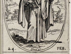 JACQUES CALLOT (1592-1635) ORIGINAL ETCHING S. MATHIAS APOTRE, 7.25IN x 9.25IN (18cm x 23cm) WITH PROVENANCE