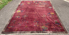 ANTIQUE CHINESE NICHOLS ART DECO HAND-KNOTTED RUG, 1920S SLIGHTLY DISTRESSED, 8.10 x 11.9 (269cm x 358cm)