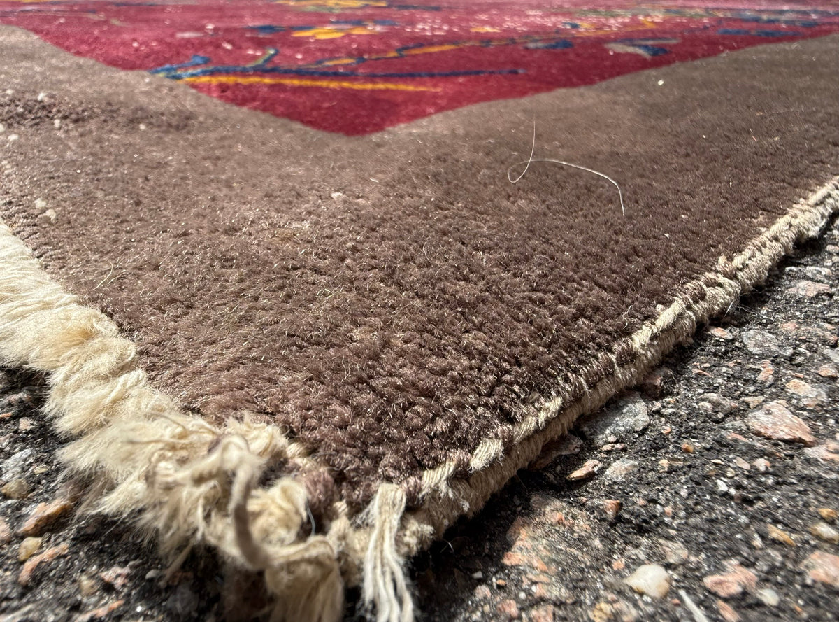 ANTIQUE CHINESE NICHOLS ART DECO HAND-KNOTTED RUG, 1920S SLIGHTLY DISTRESSED, 8.10 x 11.9 (269cm x 358cm)