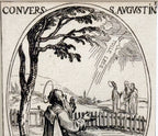 JACQUES CALLOT (1592-1635) ORIGINAL ETCHING TITLED CONVERSION DE S. AUGUSTIN, 7.25IN x 9.25IN (18cm x 23cm) WITH PROVENANCE