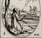 JACQUES CALLOT (1592-1635) ORIGINAL ETCHING TITLED CONVERSION DE S. AUGUSTIN, 7.25IN x 9.25IN (18cm x 23cm) WITH PROVENANCE