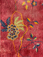 ANTIQUE CHINESE NICHOLS ART DECO HAND-KNOTTED RUG, 1920S SLIGHTLY DISTRESSED, 8.10 x 11.9 (269cm x 358cm)