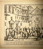 JACQUES CALLOT (1592-1635) ORIGINAL ETCHING TITLED L’HOPITAL, 13IN x 17.75IN (33cm x 45cm) WITH PROVENANCE