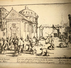 JACQUES CALLOT (1592-1635) ORIGINAL ETCHING TITLED L’HOPITAL, 13IN x 17.75IN (33cm x 45cm) WITH PROVENANCE