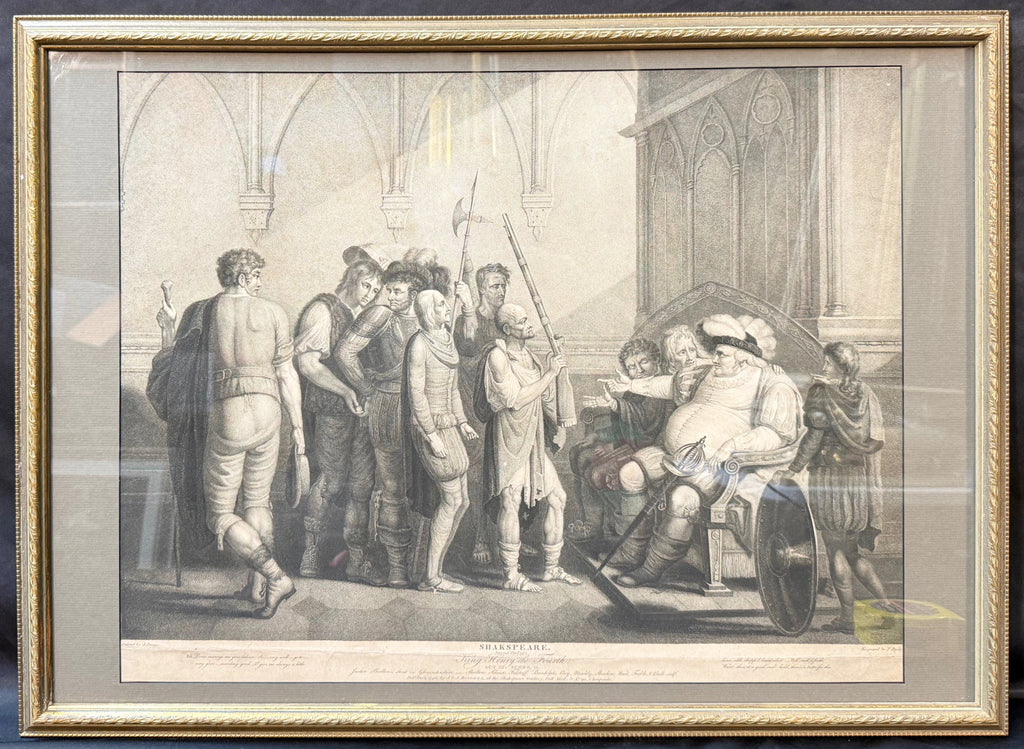 SHAKESPREARE HENRY IV, THOMAS RYDER (1746-1810) AFTER JOHN DOWNMAN (1750-1824) FROM BOYDELL SHAKESPEARE GALLERY ENGRAVING, 22IN x 29.5IN (56cm x 75cm)