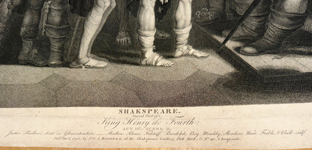 SHAKESPREARE HENRY IV, THOMAS RYDER (1746-1810) AFTER JOHN DOWNMAN (1750-1824) FROM BOYDELL SHAKESPEARE GALLERY ENGRAVING, 22IN x 29.5IN (56cm x 75cm)