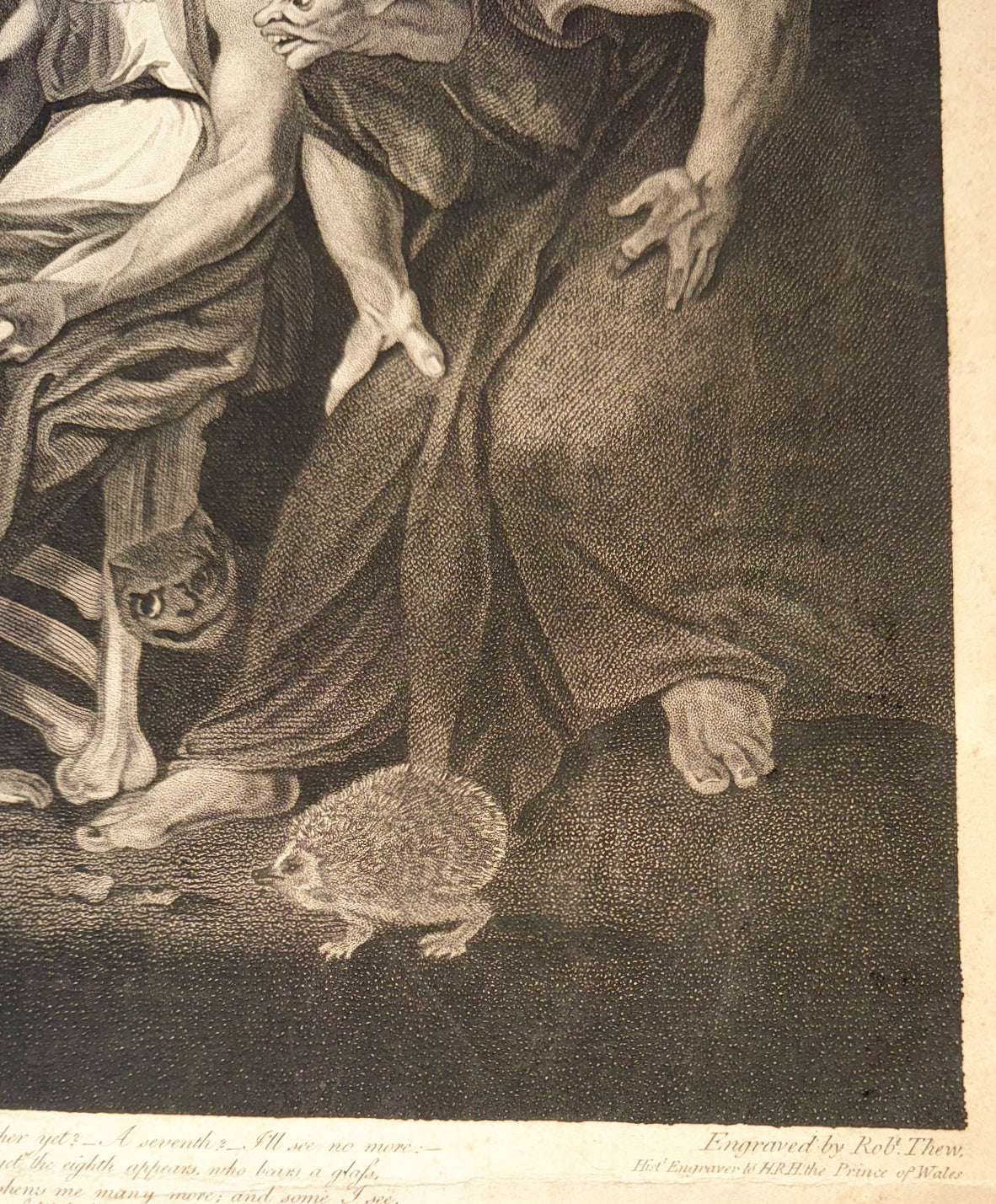 SHAKESPREARE MACBETH, ROBERT THEW (1758-1802) AFTER SIR JOSHUA REYNOLDS (1723-1792) FROM BOYDELL SHAKESPEARE GALLERY ENGRAVING, 1802, 25IN x 30.5IN (64cm x 77cm)