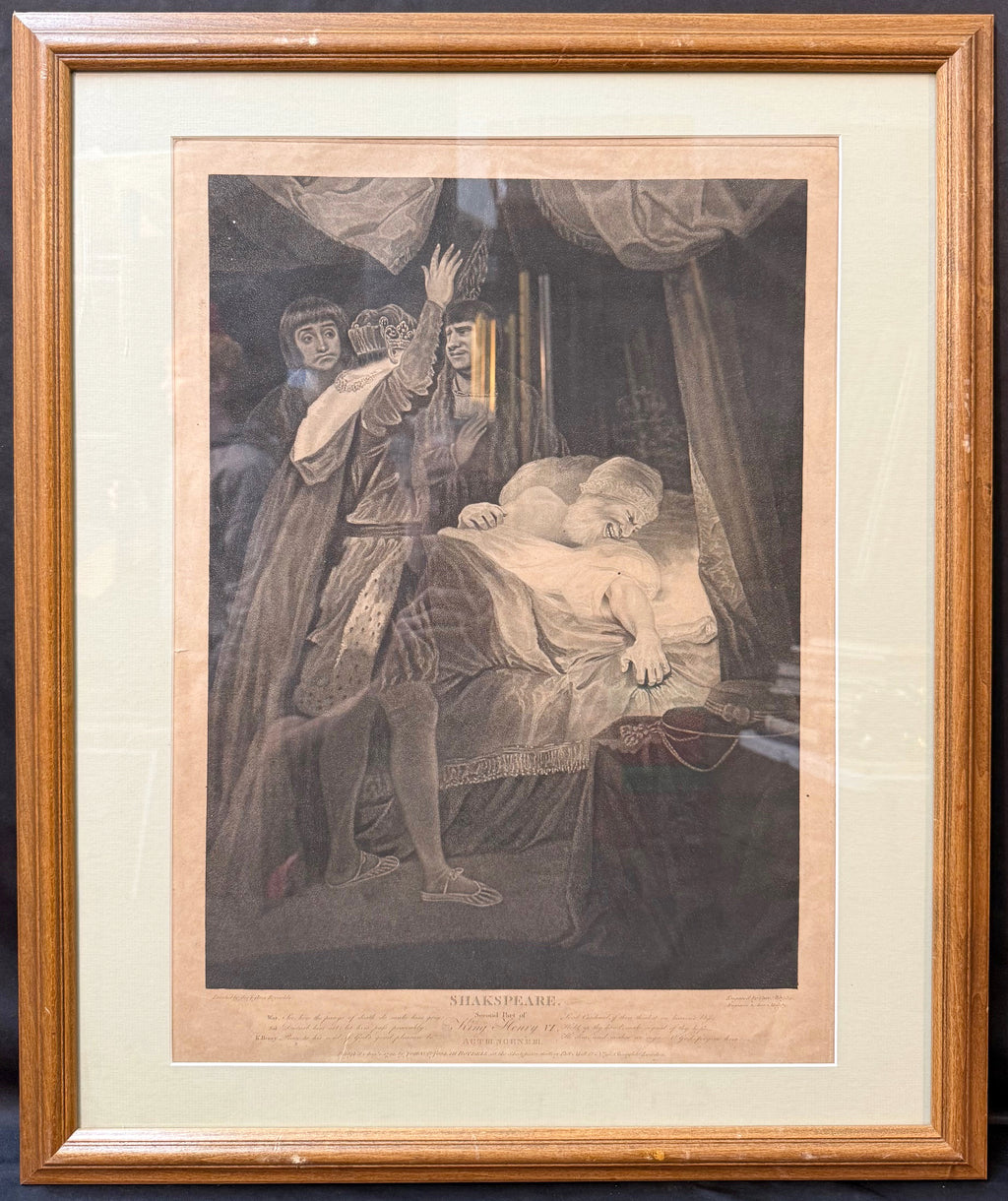SHAKESPREARE HENRY VI, CAROLINE WATSON (1760-1814) AFTER SIR JOSHUA REYNOLDS (1723-1792) FROM BOYDELL SHAKESPEARE GALLERY ENGRAVING, 1792, 24IN x 28.5IN (61cm x 72cm)