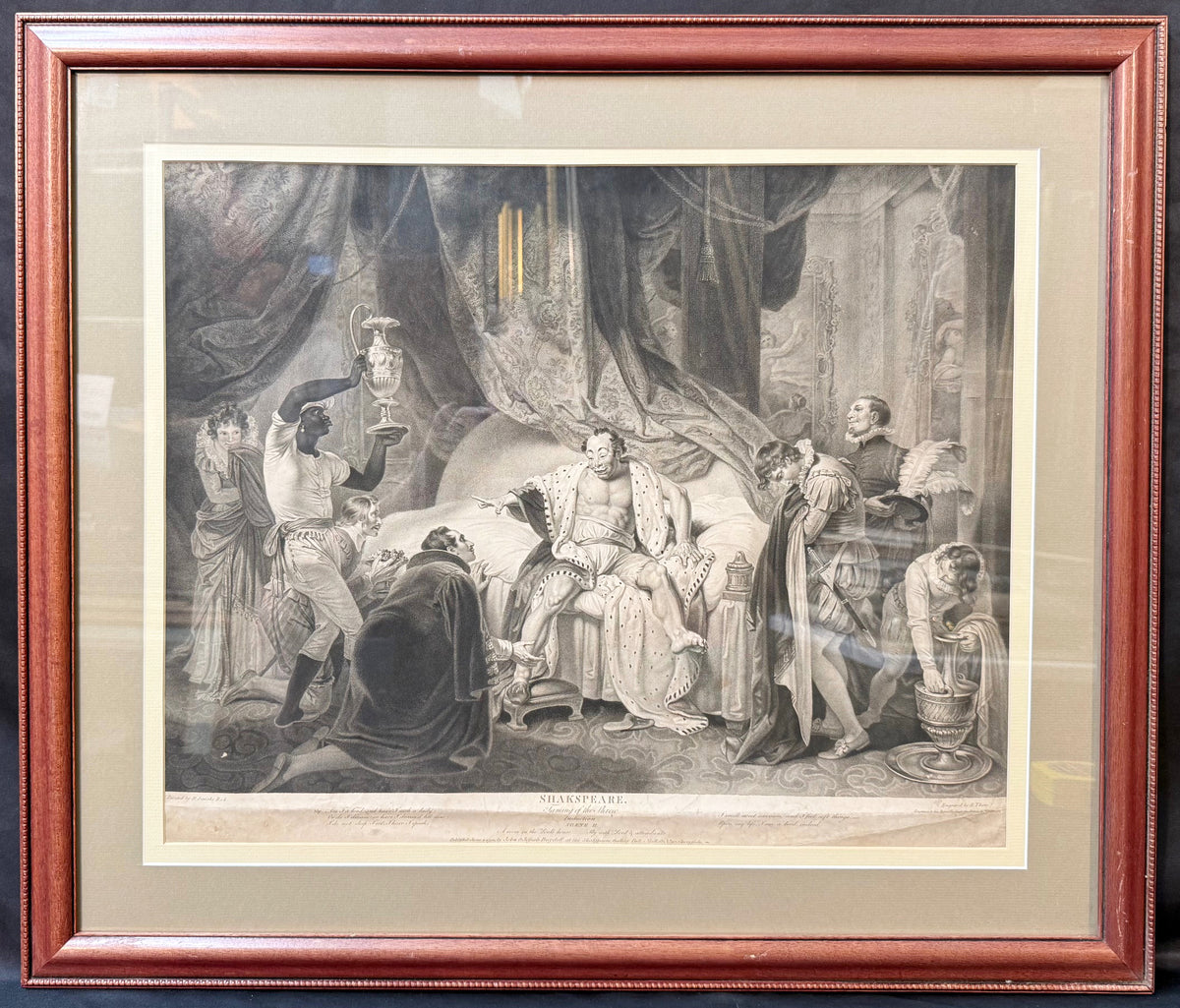 SHAKESPREARE TAMING OF THE SHREW, ROBERT THEW (1758-1802) AFTER ROBERT SMIRKE (1752-1845), FROM BOYDELL SHAKESPEARE GALLERY ENGRAVING, 1794, 26IN x 31.5IN (66cm x 80cm)