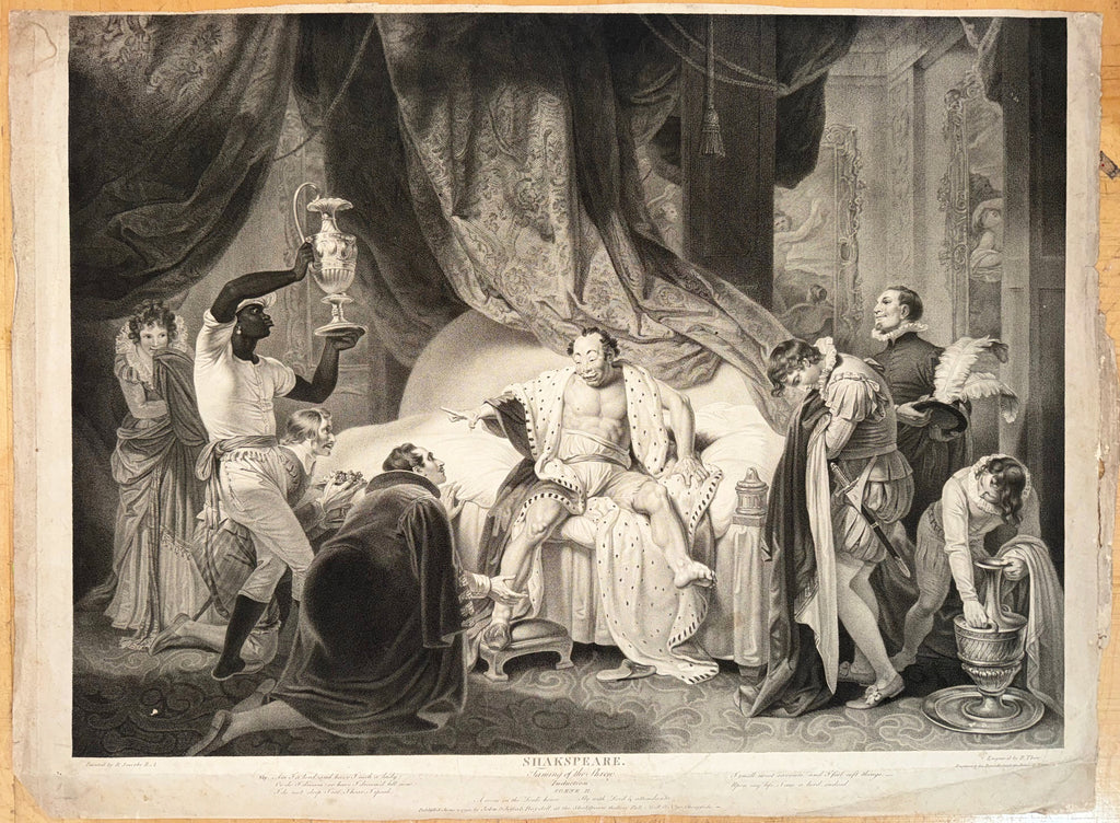 SHAKESPREARE TAMING OF THE SHREW, ROBERT THEW (1758-1802) AFTER ROBERT SMIRKE (1752-1845), FROM BOYDELL SHAKESPEARE GALLERY ENGRAVING, 1794, 26IN x 31.5IN (66cm x 80cm)