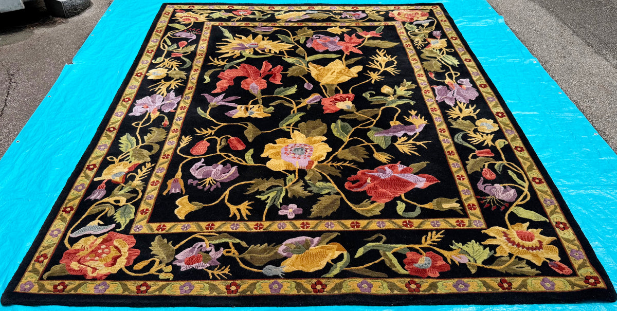 SAVONNERIE STYLE HAND KNOTTED RUG, 8.9 x 10.10 (267cm x 330cm)